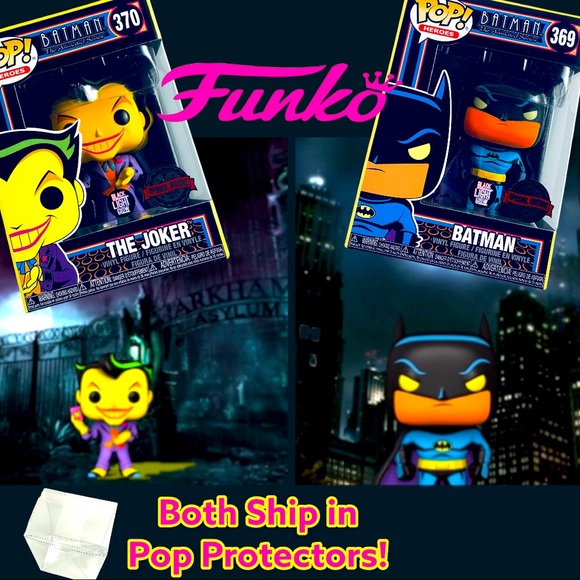 Funko Other - Funko Pop! Black Light Batman & Joker Special Edition! Both Ship In Protectors!